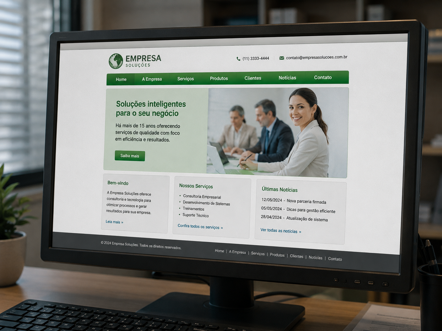 Cenário antes: presença digital fraca e baixa visibilidade online