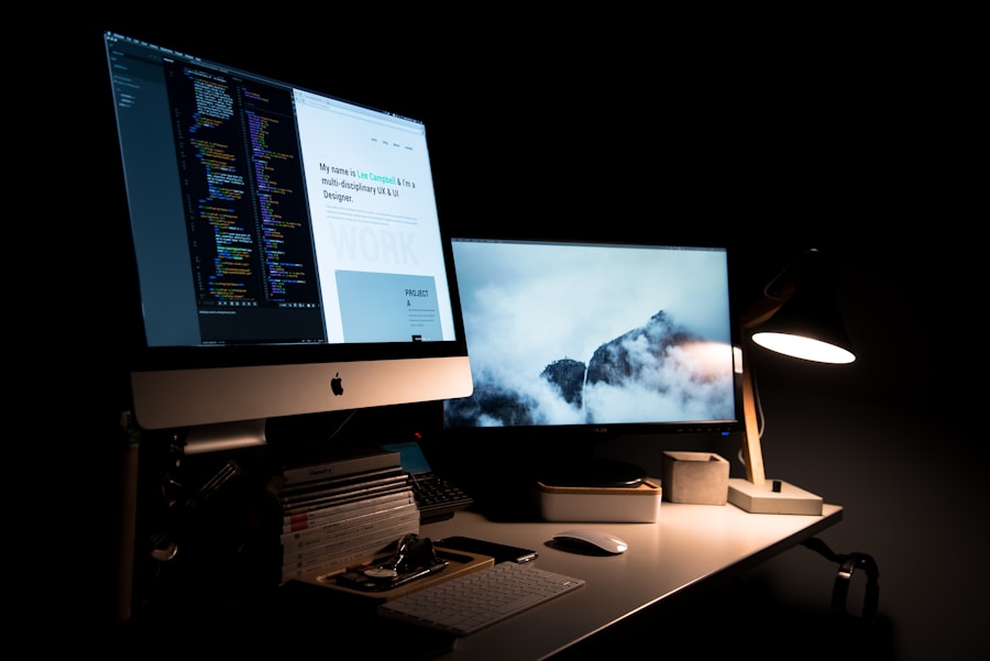 Design de interface e website moderno